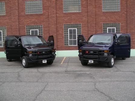 side view of a Bulletproof Ford CIT Van