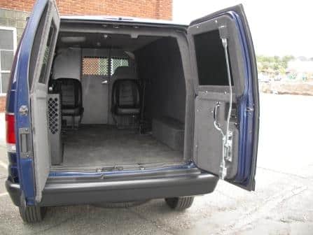 side view of a Bulletproof Ford CIT Van