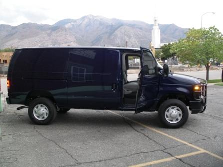 side view of a Bulletproof Ford CIT Van