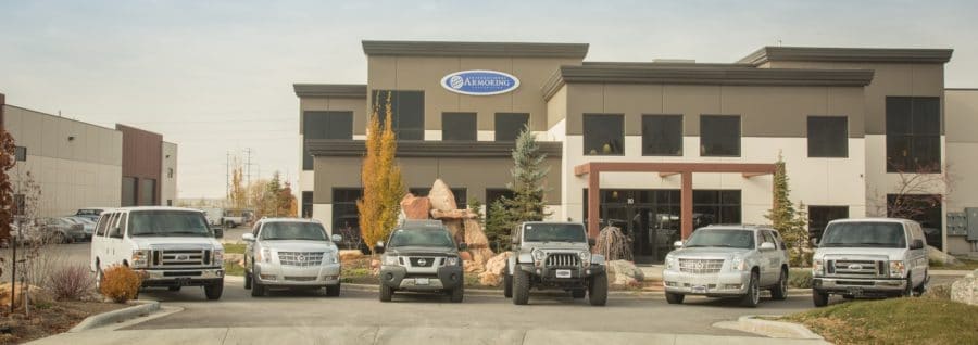 Fleet of Bulletproof Cars at Armormax Headquarter