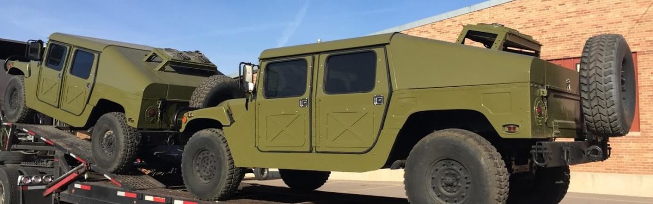 Bulletproof Green Military Humvees