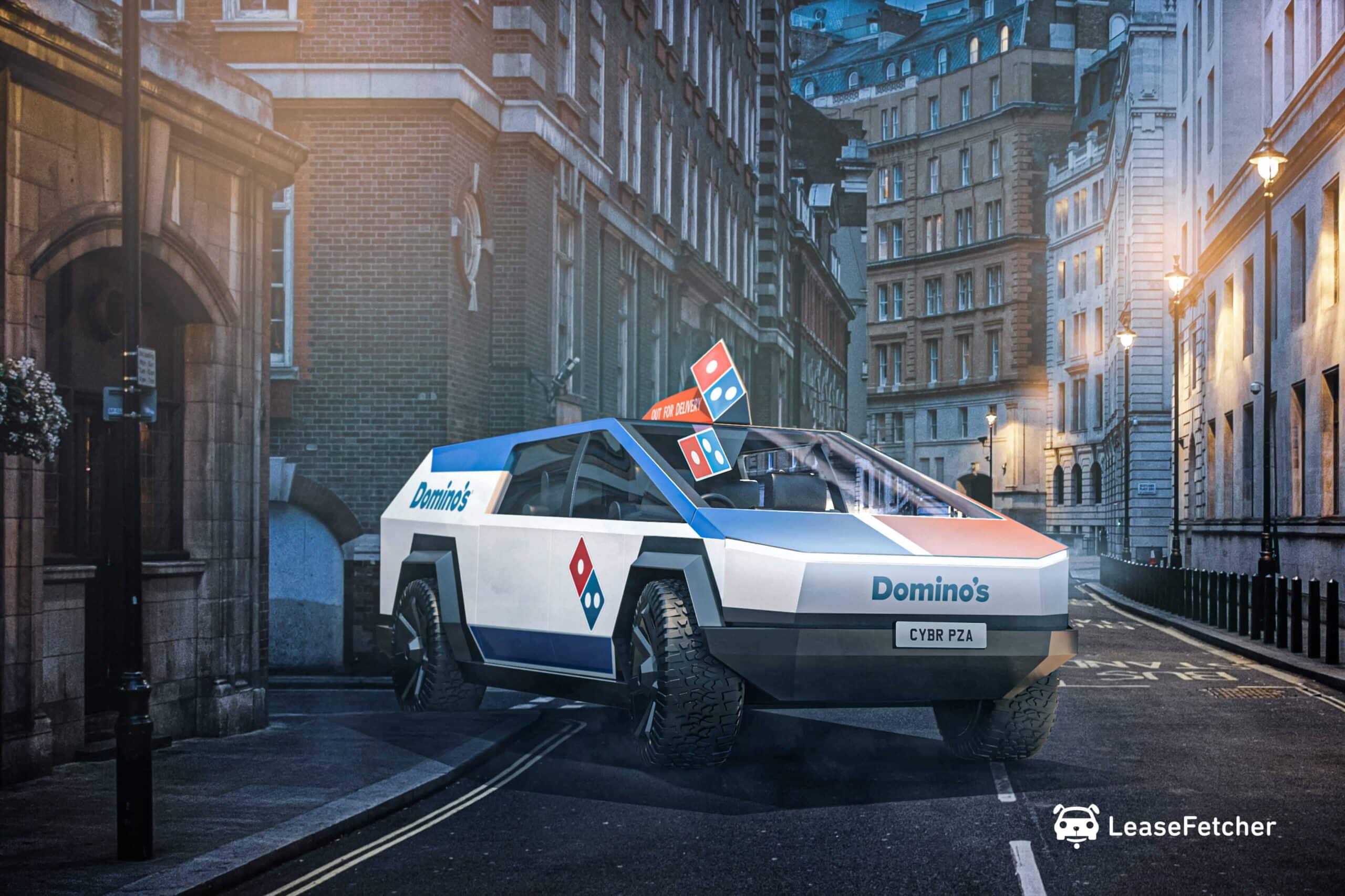 Dominos Cybertruck - LeaseFetcher