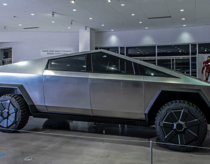 Tesla Cybertruck at Petersen Photo Gallery To Be Bulletproof