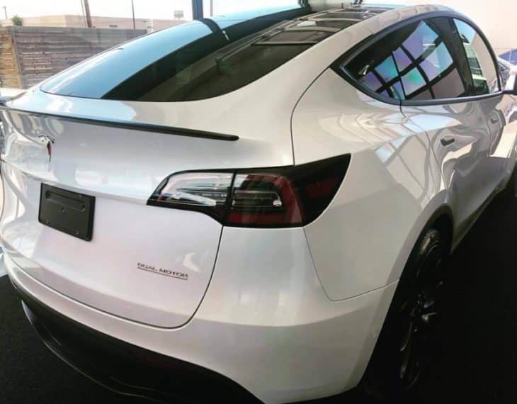 Armored 2020-Tesla-Model-Y-Dual-Motor-Armormax-Bulletproof-SUV-Front View Utah