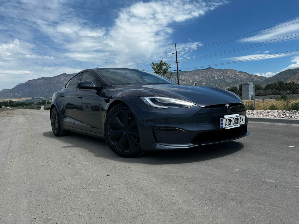 Armormax bulletproof Tesla Model S Plaid Driving