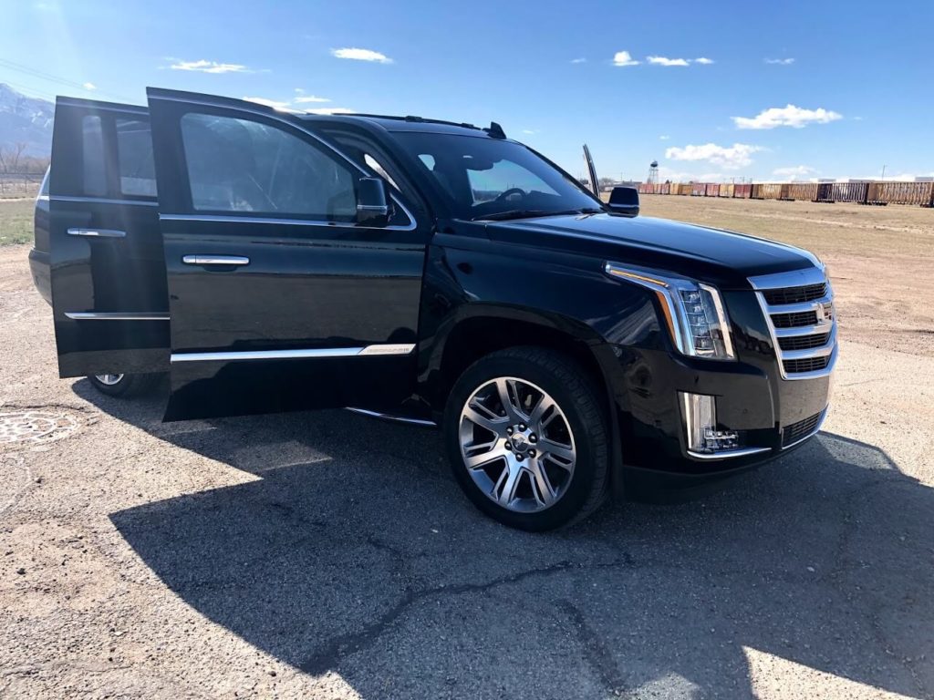 Armored Escalade Doors Open Ready to Drive