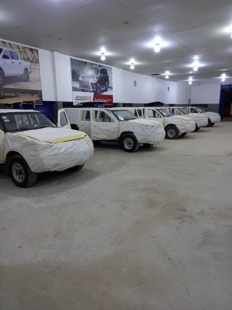 Fleet-in-Armormax-Ghana-Bulletproof-Nissan-NP-300