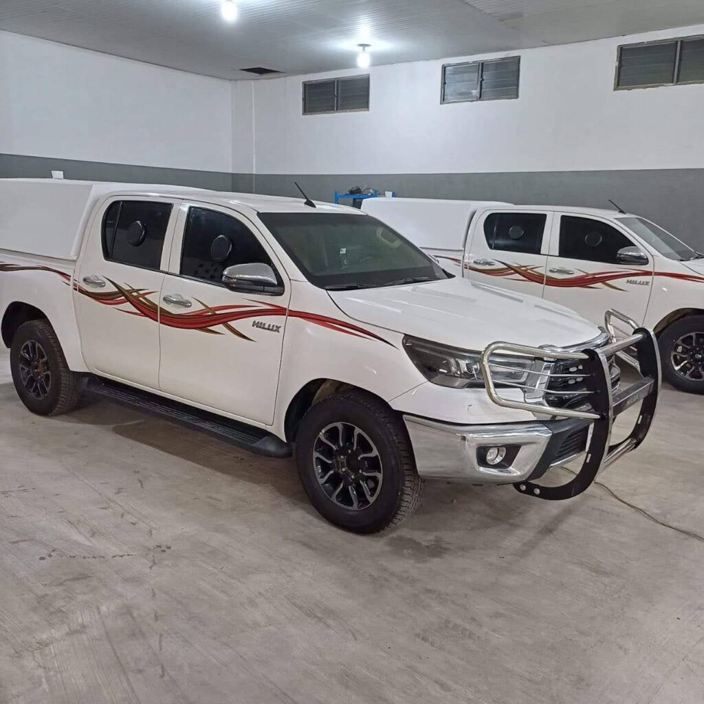 Fleet of Armored Hilux Vehicles Armormax Ghana Built with USA Technology